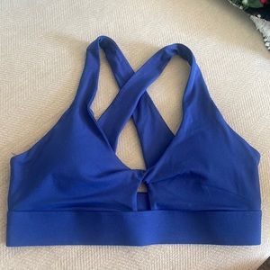 Fabletics Blue Sports Bra, Size XL